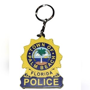 Town of Palm Beach Florida  POLICE Rubber Keychain